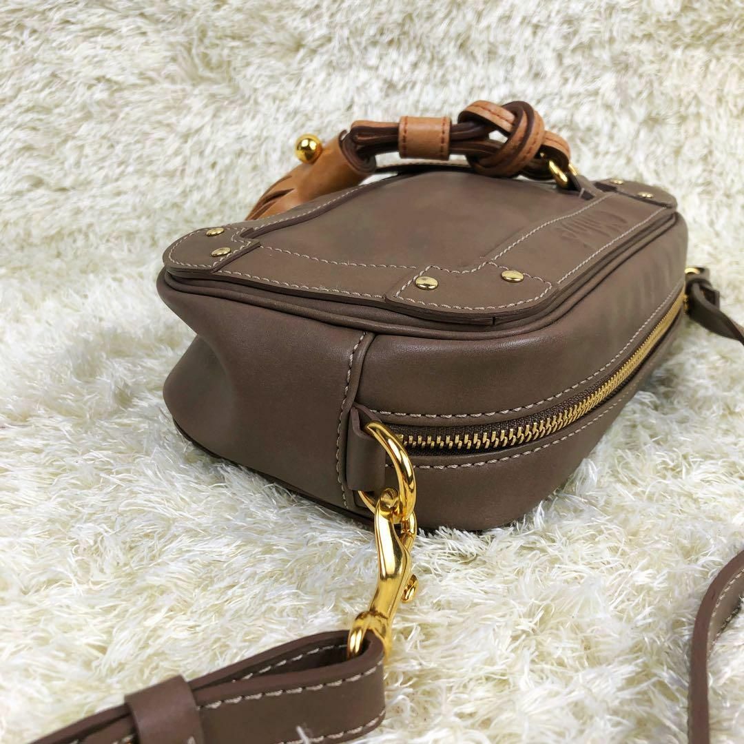 極美品✨Chloe エデン レザー ショルダーバッグ フリンジ パスケース
