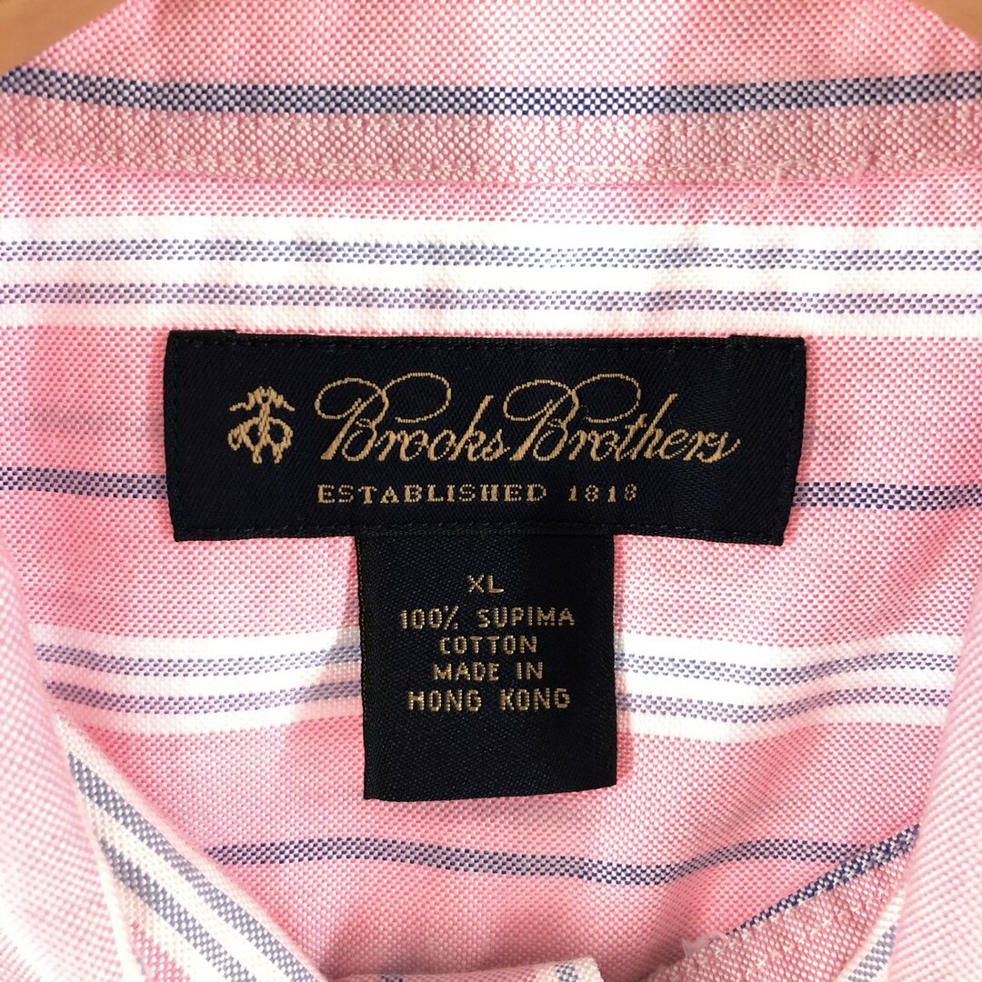 Brooks Brothers(ブルックスブラザース)の古着 ブルックスブラザーズ Brooks Brothers Est.1818 長袖 ボタンダウンストライプシャツ メンズXL /eaa356111 メンズのトップス(シャツ)の商品写真