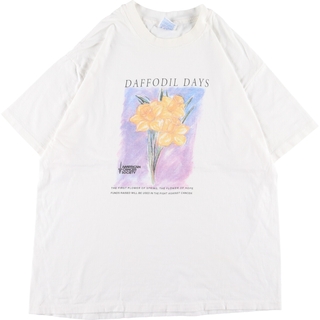 ヘインズ(Hanes)の古着 90年代 ヘインズ Hanes daffodil days american cancer society プリントTシャツ USA製 メンズXL ヴィンテージ /eaa356089(Tシャツ/カットソー(半袖/袖なし))