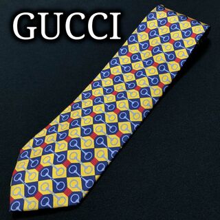 グッチ(Gucci)のグッチ 金具 イエロー＆ネイビー ネクタイ A103-S25(ネクタイ)