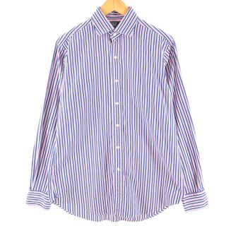 ラルフローレン(Ralph Lauren)の古着 ラルフローレン Ralph Lauren POLO by Ralph Lauren 長袖 ストライプシャツ メンズL /eaa356967(シャツ)