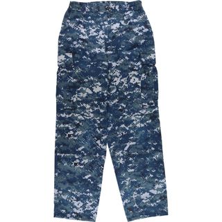 古着 米軍実品 U.S.NAVY 迷彩柄 デジタルカモ ミリタリー カーゴパンツ コンバットパンツ USA製 SMALL‐REGULAR メンズw28 /eaa355765(ワークパンツ/カーゴパンツ)