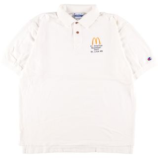 チャンピオン(Champion)の古着 チャンピオン Champion McDonald's マクドナルド 半袖 ポロシャツ メンズXL /eaa356237(ポロシャツ)