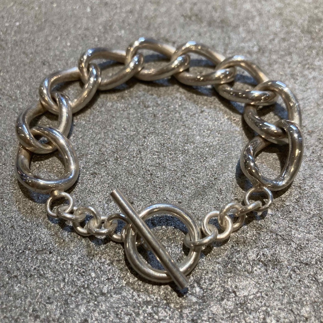 VINTAGE ヴィンテージ シルバー925ビッグアンカーチェーンブレスレット