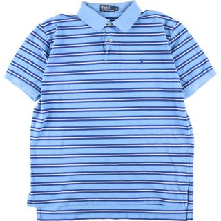 ラルフローレン(Ralph Lauren)の古着 ラルフローレン Ralph Lauren POLO by Ralph Lauren 半袖 ボーダー ポロシャツ メンズL /eaa356235(ポロシャツ)