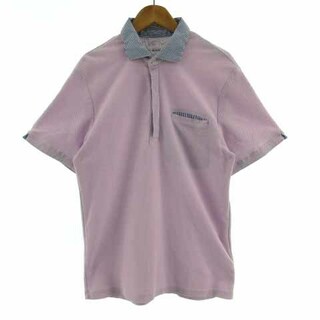 ムッシュニコル(MONSIEUR NICOLE)のムッシュニコル ポロシャツ 半袖 コットン混 パープル系ライトパープル 48(ポロシャツ)