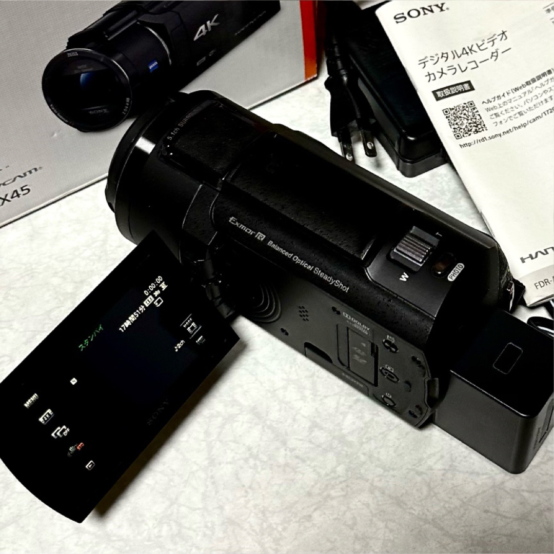 SONY(ソニー)のSONY 4Kビデオカメラ FDR AX-45 スマホ/家電/カメラのカメラ(ビデオカメラ)の商品写真