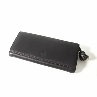 ロエベ(LOEWE)の☆良品☆ロエベ LOEWE ラムナッパ製小銭入れ付き長財布 フリンジ ブラック(財布)