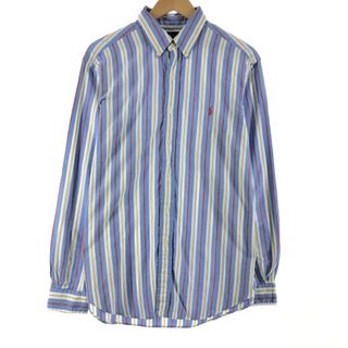 ラルフローレン(Ralph Lauren)の古着 ラルフローレン Ralph Lauren CLASSIC FIT クラシックフィット マルチストライプ 長袖 ボタンダウンストライプシャツ メンズL /eaa356826(シャツ)