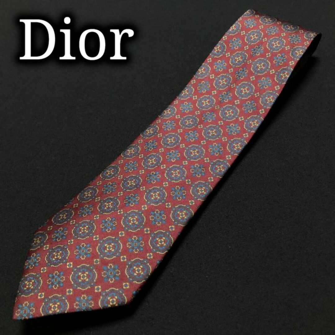 Christian Dior(クリスチャンディオール)のディオール 小紋 ワインレッド ネクタイ A103-X25 メンズのファッション小物(ネクタイ)の商品写真