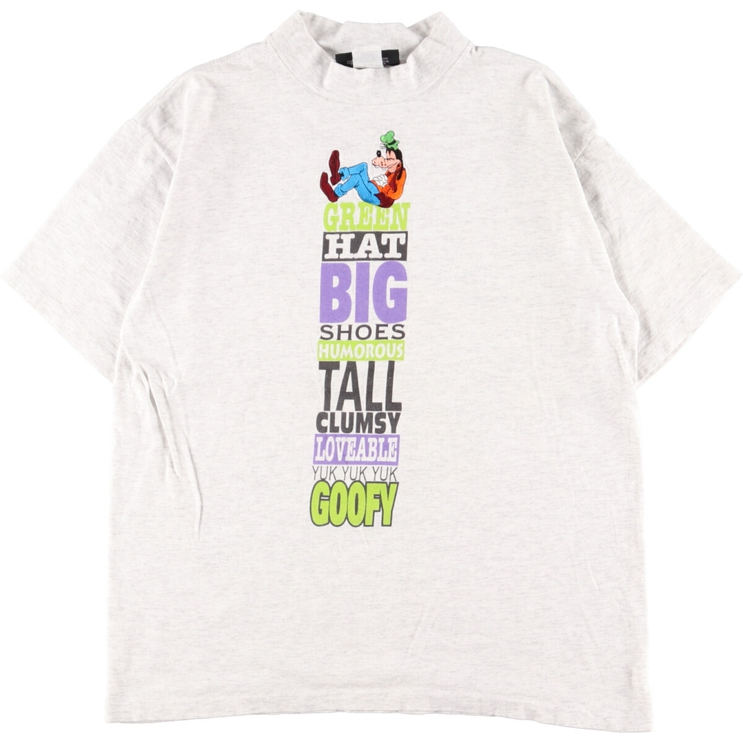 90年代 DISNEY ORIGINALS GOOFY グーフィー ハイネック キャラクター刺繍Tシャツ USA製 メンズXL ヴィンテージ /eaa356055USA製年代
