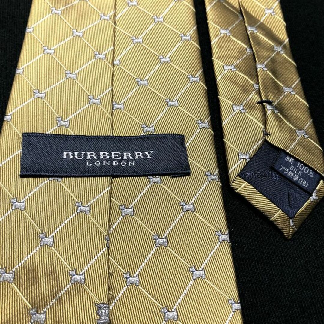 BURBERRY(バーバリー)のバーバリー ロゴドッグチェック ダークイエロー ネクタイ A104-A23 メンズのファッション小物(ネクタイ)の商品写真
