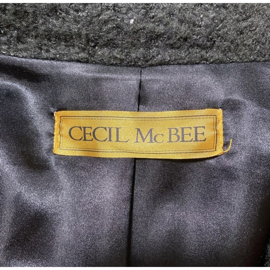 CECIL McBEE(セシルマクビー)のCECIL McBEE セシルマクビー コート 黒 ブラック Mサイズ レディースのジャケット/アウター(その他)の商品写真