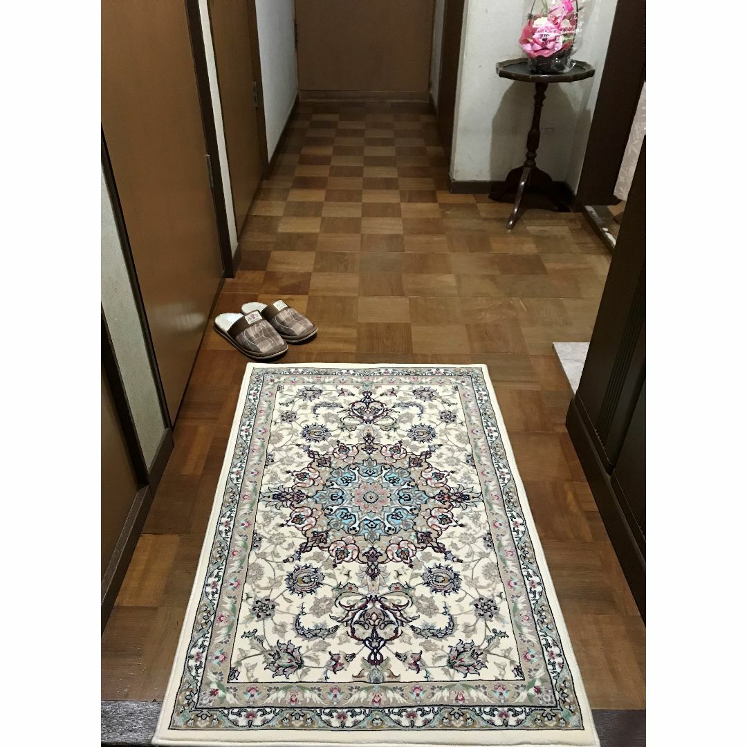 170万ノット！輝く 本場イラン産 絨毯！ 60×90cm‐133001 3