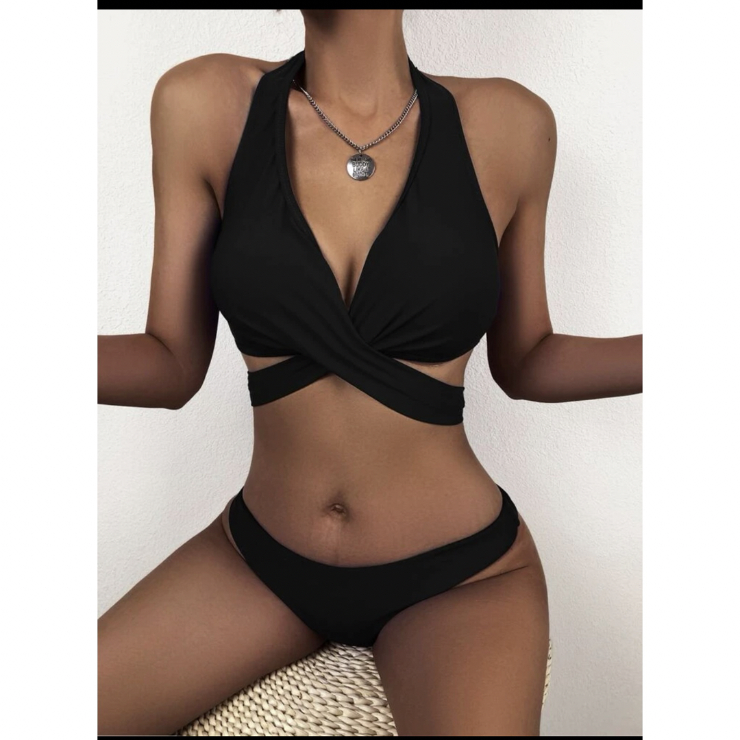 H&M - SHEIN 新品未使用クロスビキニセット 黒の通販 by プロフィール