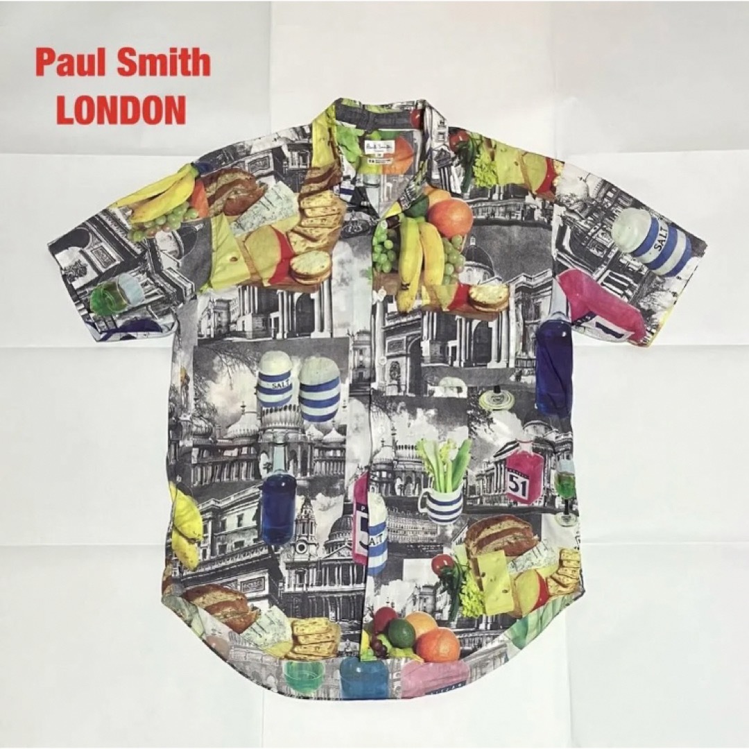 【人気】Paul Smith LONDON　ポールスミス　総柄シャツ　大きめ柄