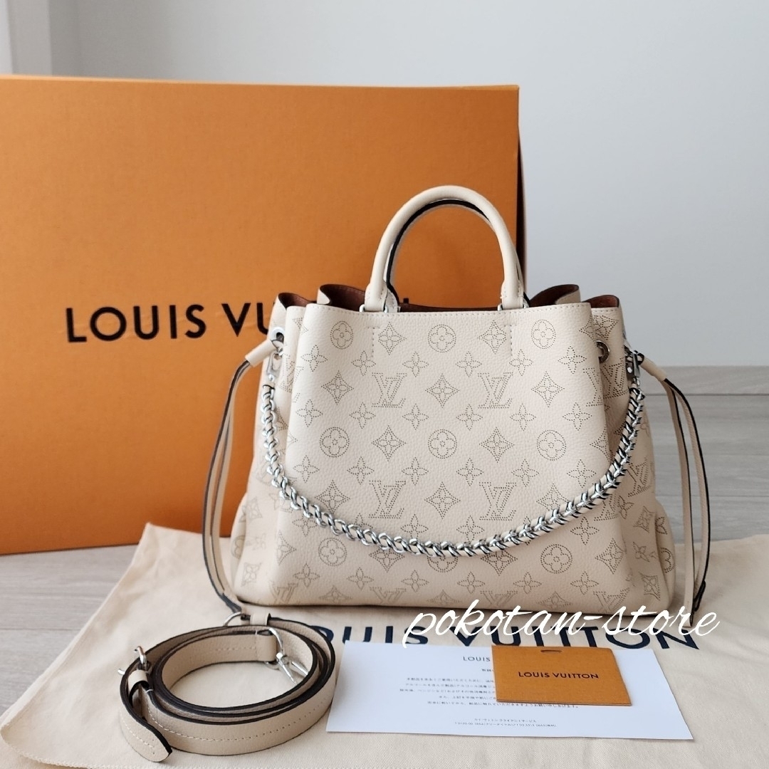 LOUIS VUITTON - 極美品【ヴィトン】マヒナ ベラ・トート クレーム