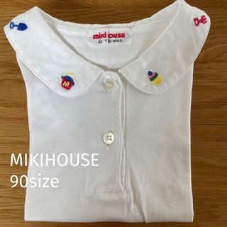 ミキハウス(mikihouse)のミキハウス　レトロ　ヴィンテージ  丸襟　刺繍Tシャツ(Tシャツ/カットソー)