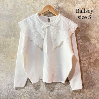 ボールジィ(Ballsey)のBallsey ボールジィ 襟レース ワッフルカットソー(カットソー(長袖/七分))