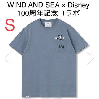 WIND AND SEA - WIND AND SEA Disney コラボ ポケッTシャツ ブルーの