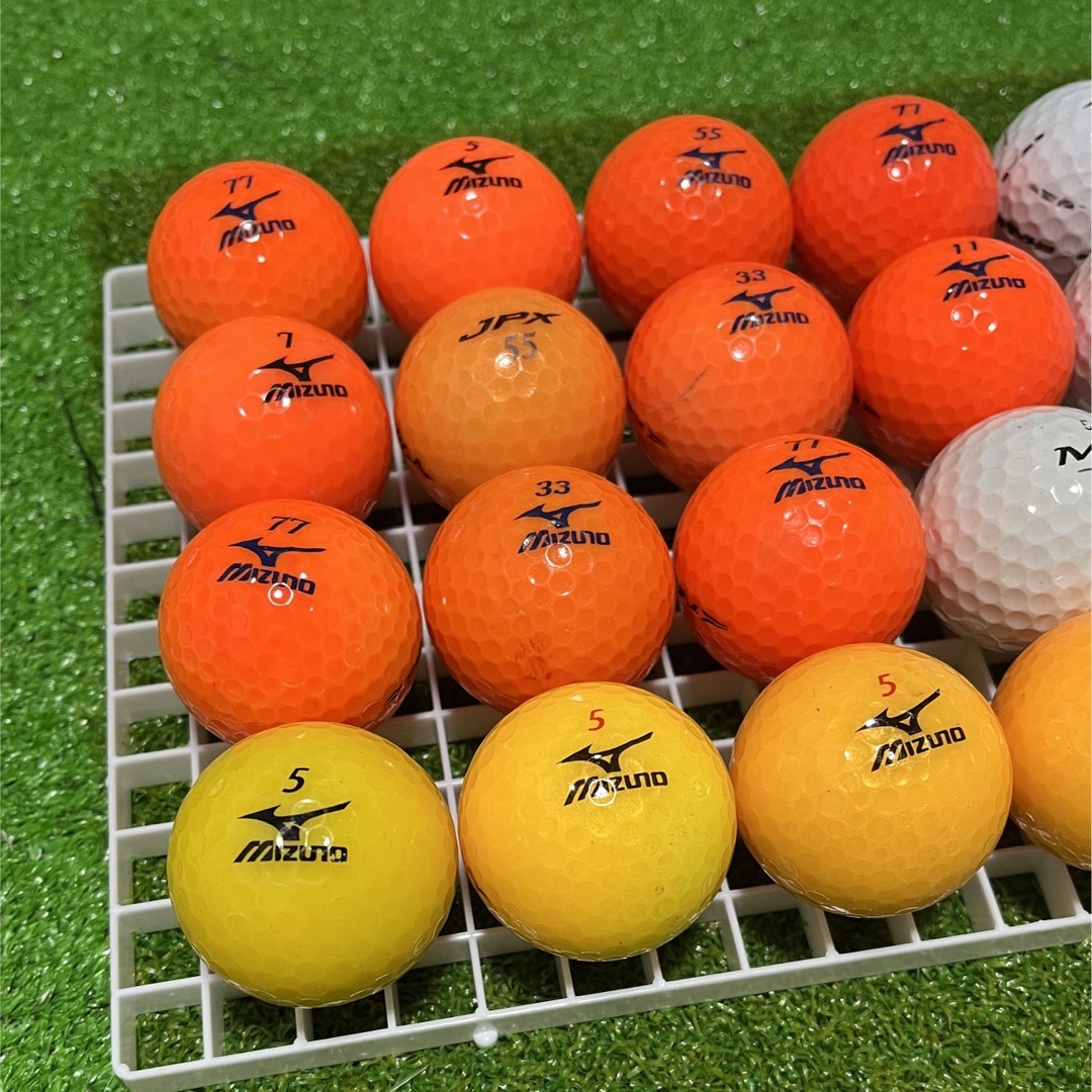 MIZUNO(ミズノ)のミズノ☆ホワイト＆オレンジ　24球　ABランク スポーツ/アウトドアのゴルフ(その他)の商品写真