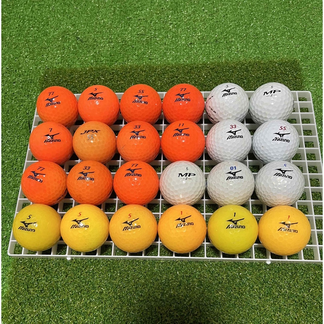 MIZUNO(ミズノ)のミズノ☆ホワイト＆オレンジ　24球　ABランク スポーツ/アウトドアのゴルフ(その他)の商品写真