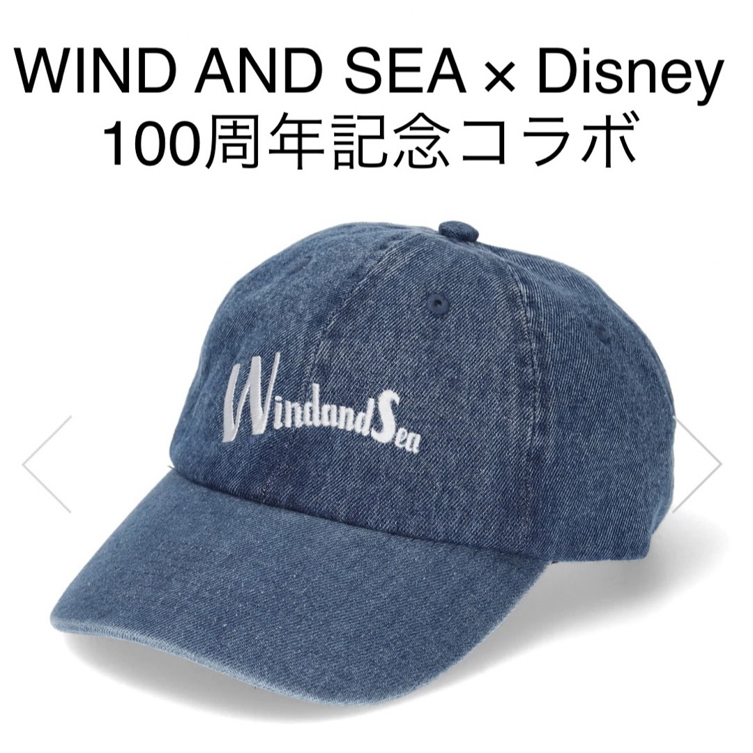 WIND AND SEA(ウィンダンシー)のWIND AND SEA  Disneyコラボ デニムキャップ ダークブルー  メンズの帽子(キャップ)の商品写真