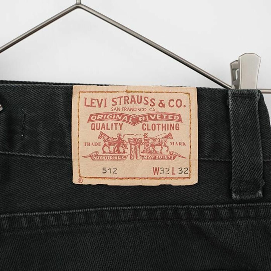 W32 Levi's リーバイス512 ユーロ ブラックデニム バギーパンツ 黒