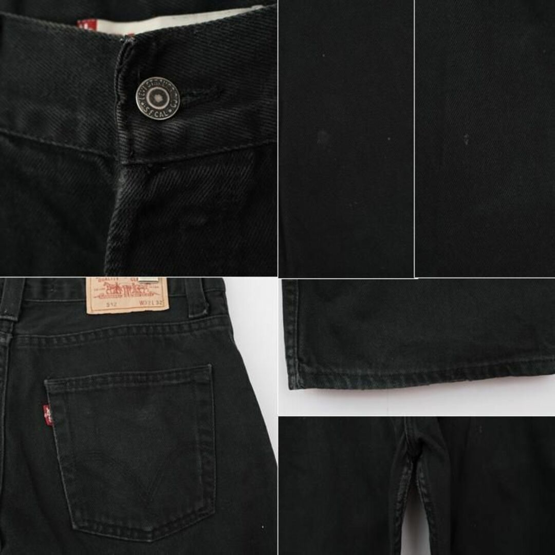 W32 Levi's リーバイス512 ユーロ ブラックデニム バギーパンツ 黒