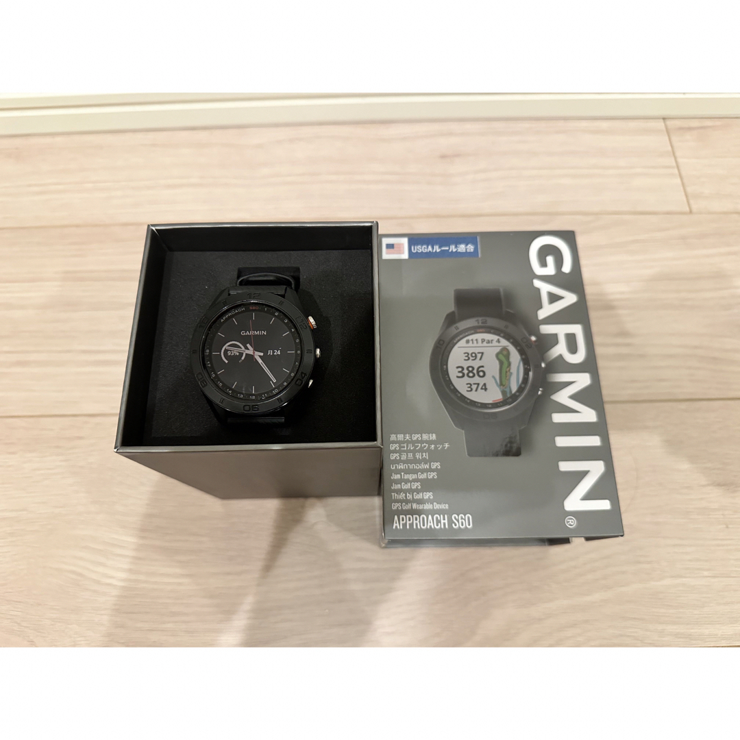 GARMIN approach S60ブラックスマートウォッチ 本日終了P2倍50%OFF