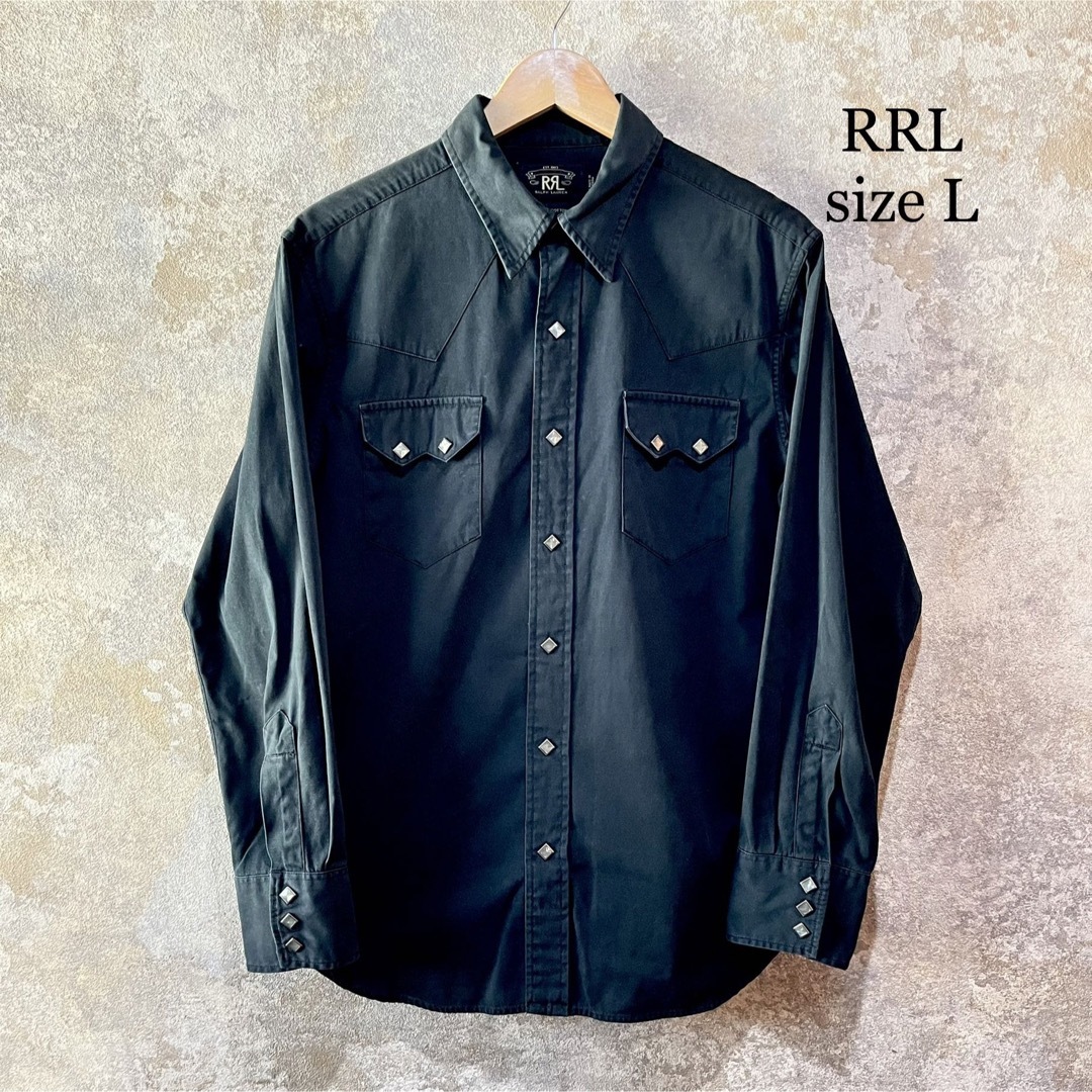 RRL ダブルアールエル コットン シャツ スタッズ