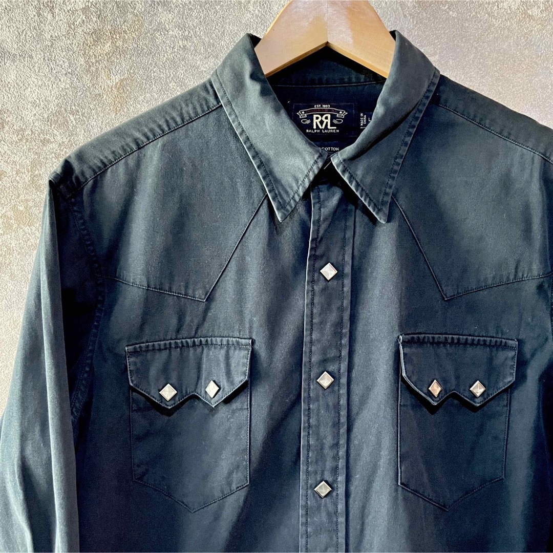 RRL ダブルアールエル コットン シャツ スタッズ RRL ダブルアールエル コットン シャツ スタッズ