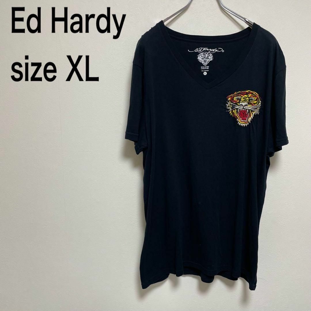 【Ed Hardy】エドハーディ Tシャツ XLサイズ 刺繍 お洒落