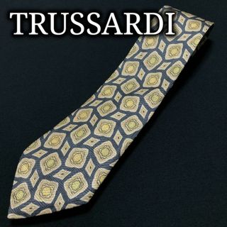 トラサルディ(Trussardi)のトラサルディ 小紋 グレー＆グリーン ネクタイ A104-J26(ネクタイ)