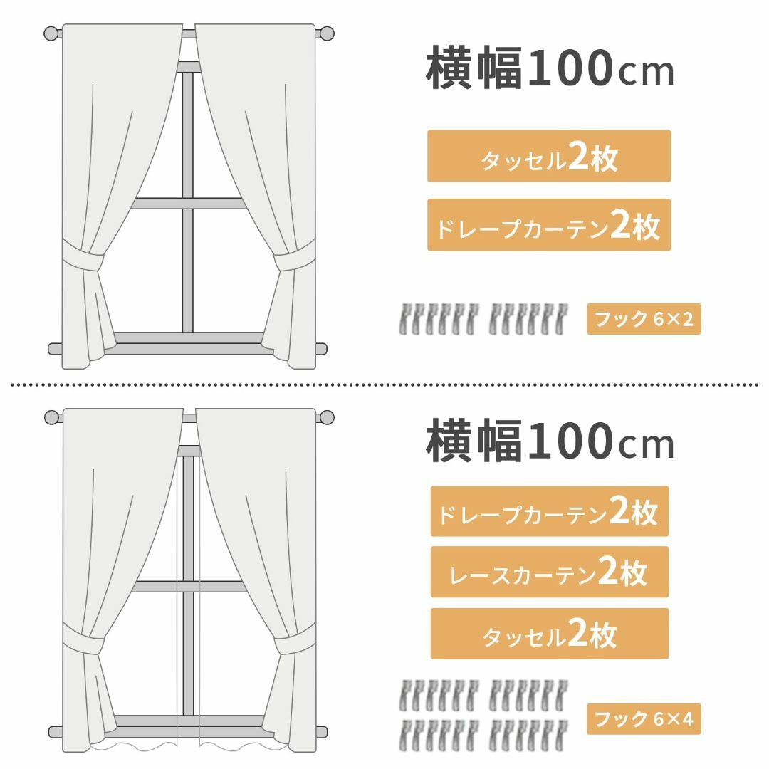 【色: レモン柄】AZRA カーテン 1級遮光 北欧 レモン柄 幅100丈80C 1
