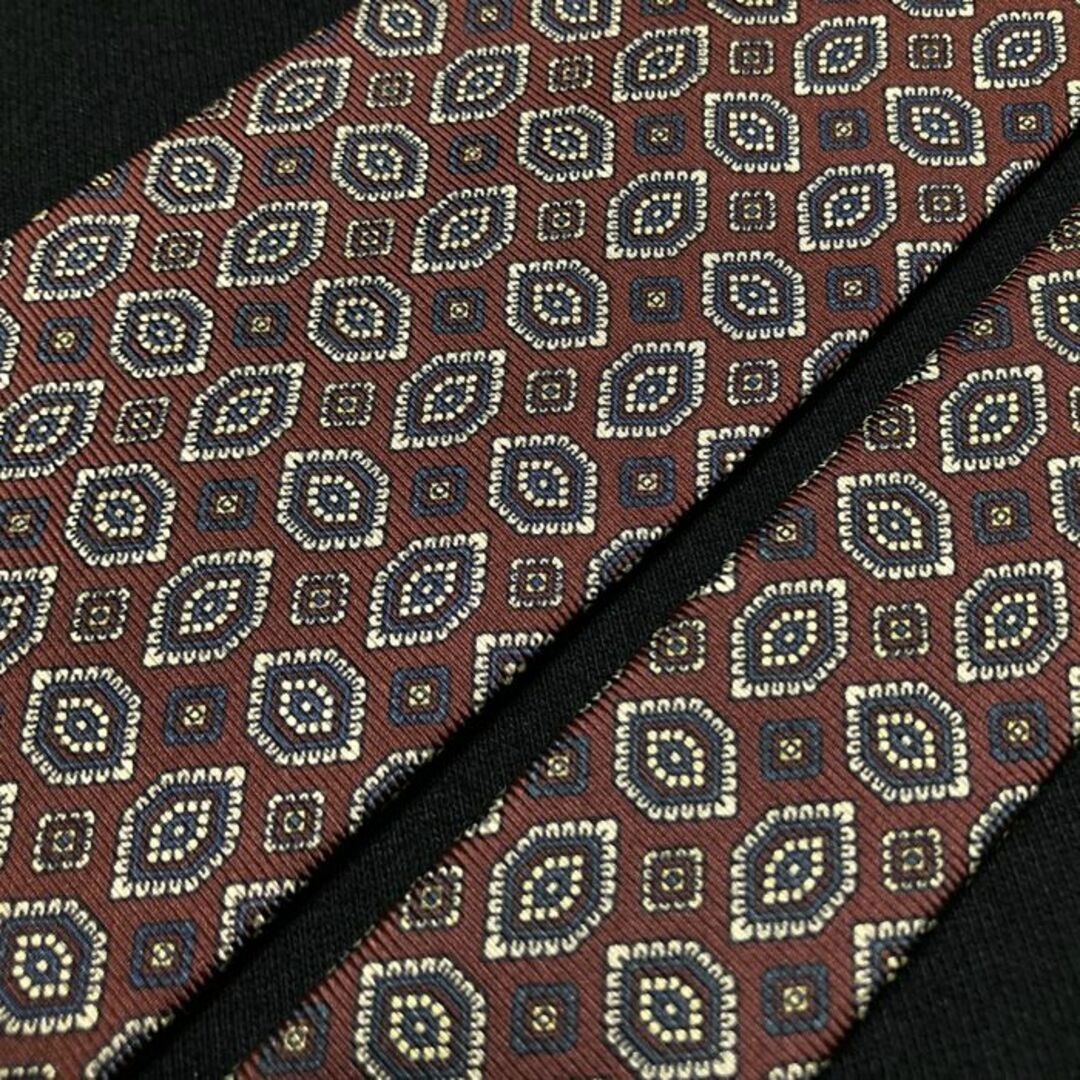 J.PRESS(ジェイプレス)のジェイプレス 小紋 ワインレッド ネクタイ A104-K02 メンズのファッション小物(ネクタイ)の商品写真