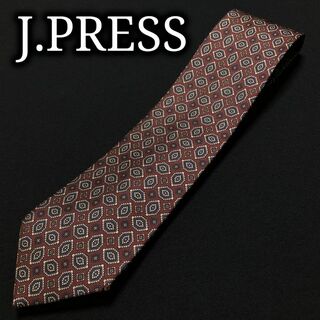 ジェイプレス(J.PRESS)のジェイプレス 小紋 ワインレッド ネクタイ A104-K02(ネクタイ)