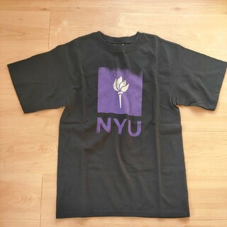 グッドウェアー(GOOD WEAR)のカレッジTシャツ  NYU Good wear  ブラック USA製 Sサイズ(Tシャツ/カットソー(半袖/袖なし))