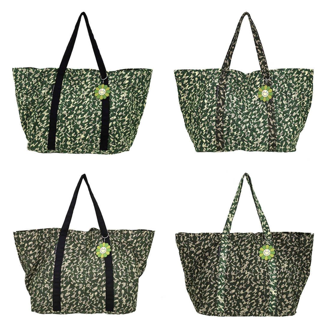 ■未使用 Camo Tote Bag Rainforest Camo 村上隆 カモ スカル ジャングル シリアルナンバー付き トート バッグ AAA 0625-1A10