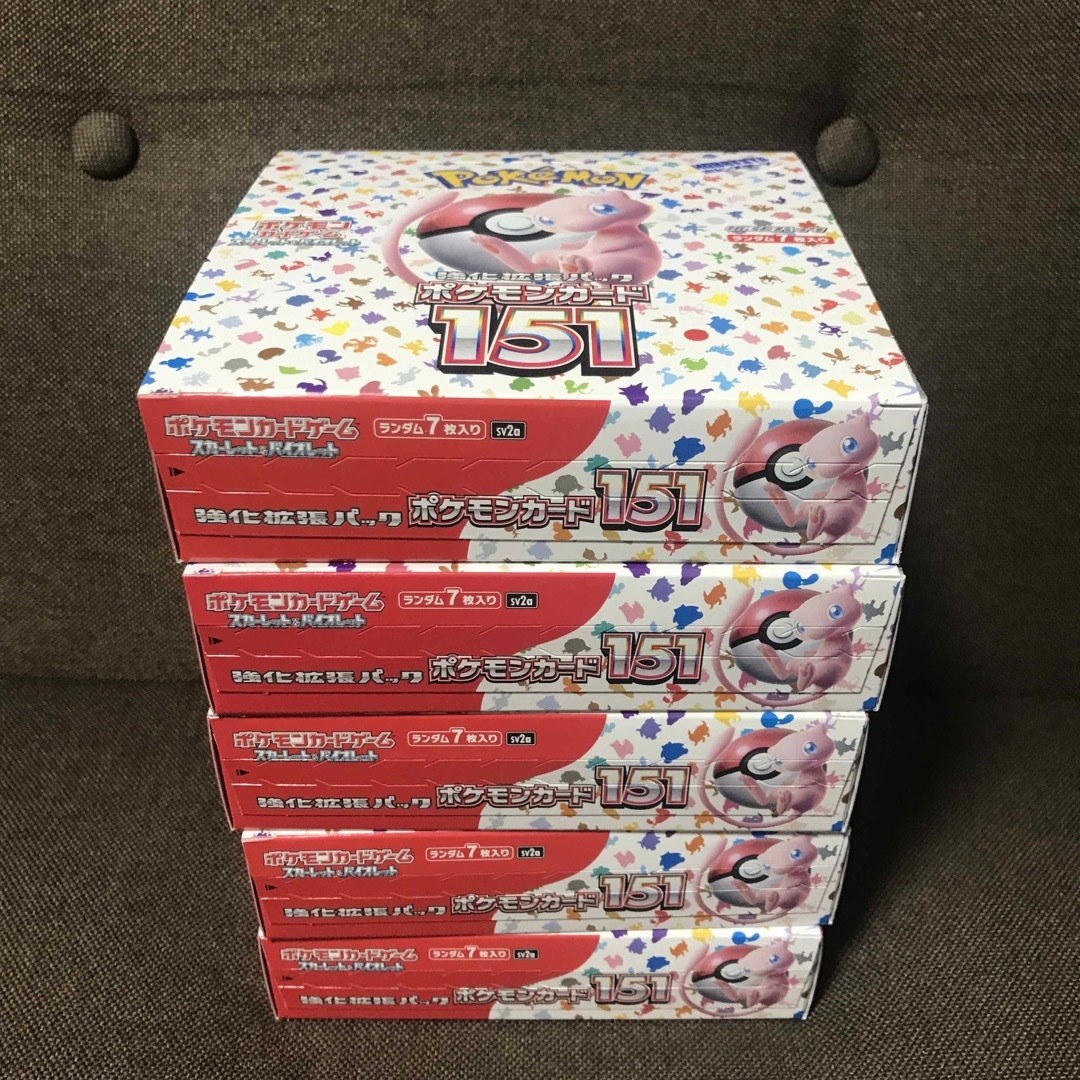 新品 ポケモンカード 151 シュリンク無し 5BOX