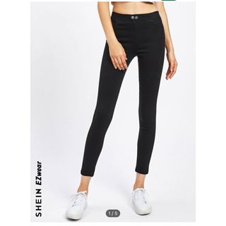 SHEIN ハイウェスト ハイストレッチ スキニー アンクル ジェギンス(スキニーパンツ)