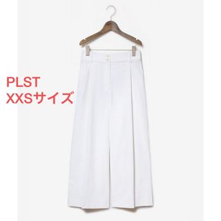 プラステ(PLST)のほぼ新品＊大草直子さん着 PLST  リネンブレンドワイドパンツP119(カジュアルパンツ)