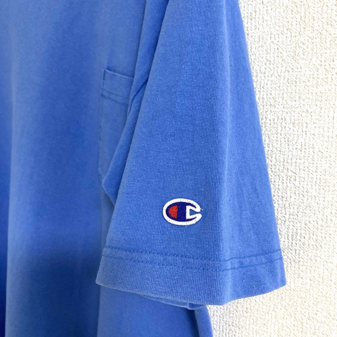 Champion(チャンピオン)のChampion チャンピオン ポケットTシャツ L アメリカ製 刺繍ロゴ メンズのトップス(Tシャツ/カットソー(半袖/袖なし))の商品写真