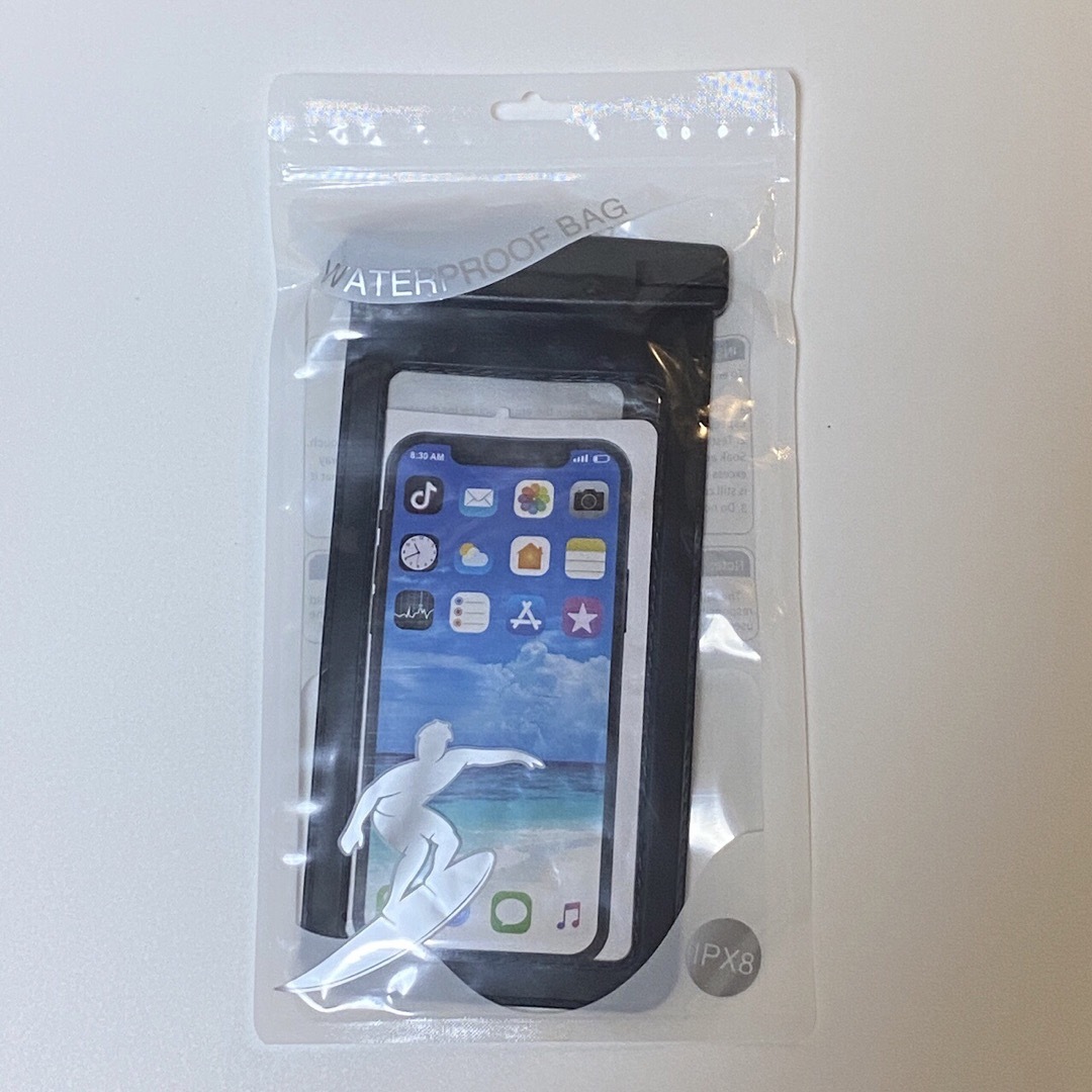 スマホ 防水ケース 2個セット IPX8 iPhone アンドロイド ブラック スマホ/家電/カメラのスマホアクセサリー(その他)の商品写真
