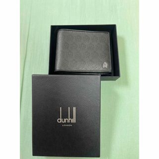 ダンヒル(Dunhill)のdunhill ダンヒル  二つ折り財布　黒(折り財布)