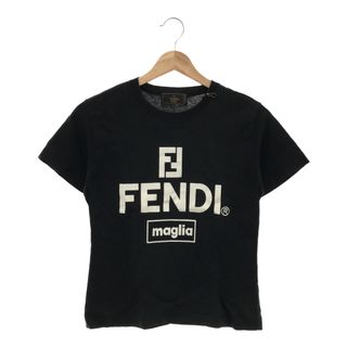 フェンディ(FENDI)のフェンディ ロゴ 半袖Tシャツ イタリア製 ブラック(Tシャツ(半袖/袖なし))