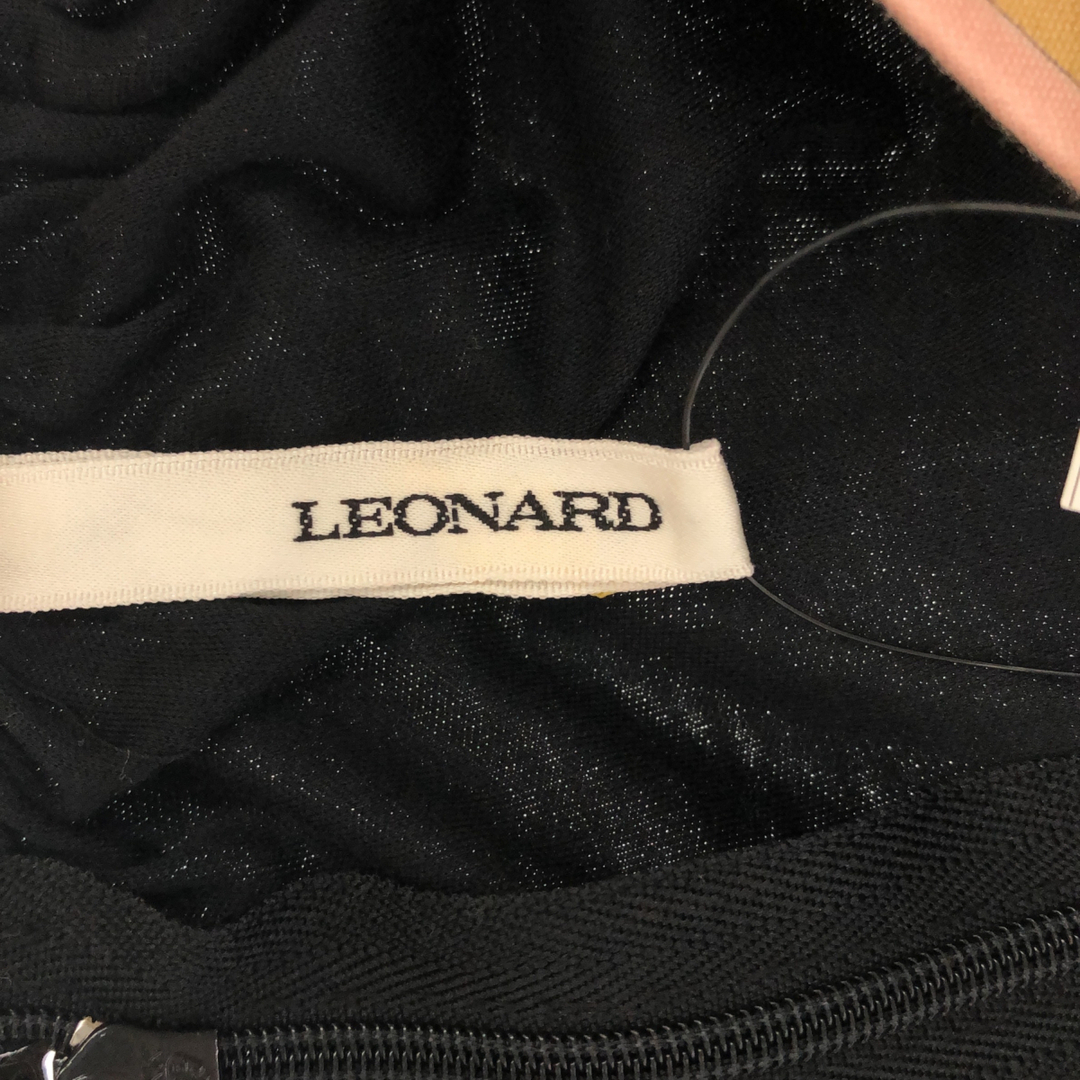 LEONARD(レオナール)のレオナール スカート レディース ブラック サイドジップ レディースのスカート(ひざ丈スカート)の商品写真