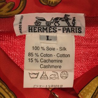 Hermes - エルメス ニット切り替えプルオーバーシルクシャツ Lの通販