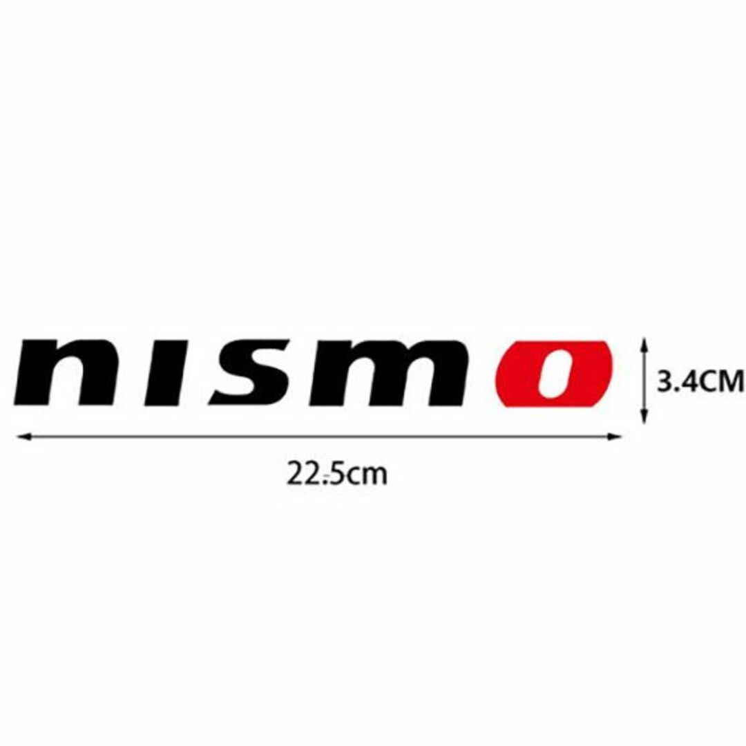 nismo(ニスモ)のnismo ニスモ ステッカー デカール 黒文字 ２枚セット 自動車/バイクの自動車(車外アクセサリ)の商品写真