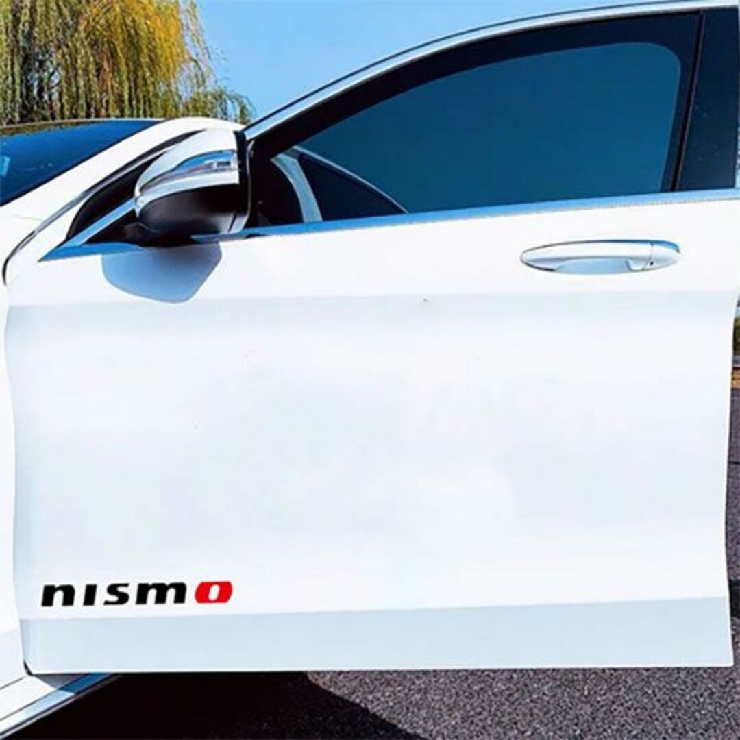 nismo(ニスモ)のnismo ニスモ ステッカー デカール 黒文字 ２枚セット 自動車/バイクの自動車(車外アクセサリ)の商品写真